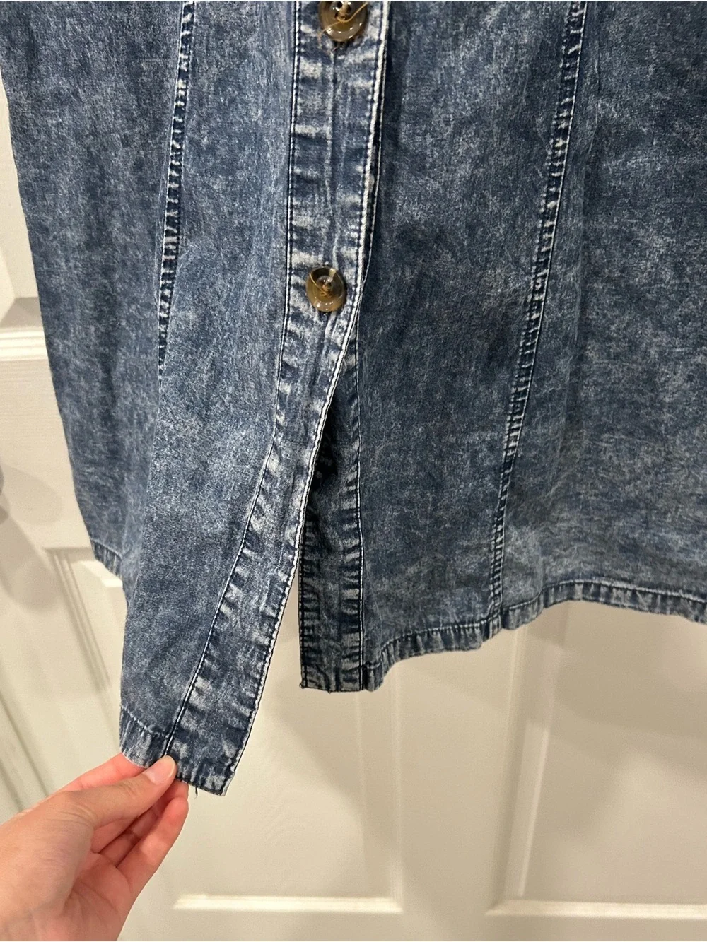 Who What Wear Washed Denim Midi Dress Size XS - Picture 6 of 8